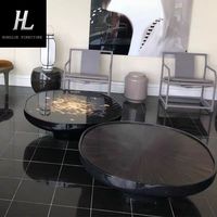 Table basse moderne de luxe en forme de coquille, design créatif pour salon, table à thé circulaire pour la maison