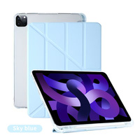 Nouvelle Coque de Protection Intégrale en PU de Haute Qualité pour iPad 10,9 Pouces (Modèle 2025) avec Support Triple Pliable Multi-angles pour Tablette Apple