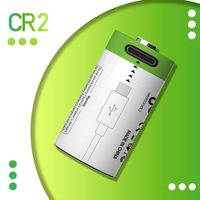 Baterai Lithium-ion Isi Ulang SMARTOOOLS CR2 Berkualitas Tinggi 4pcs 300mAh 3.7V Tipe-C USB untuk Kamera Kunci Pintu Pintar Garansi 2 Tahun