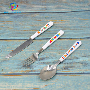 <span class=keywords><strong>Couverts</strong></span> de table pour enfants et <span class=keywords><strong>adultes</strong></span>, ensemble à Sublimation, blanc, Logo personnalisé fourchettes, couteaux cuillères <span class=keywords><strong>couverts</strong></span> à manger, <span class=keywords><strong>couverts</strong></span> en acier inoxydable - Product Image 4