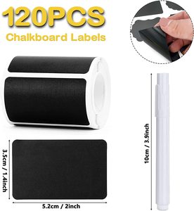 Personalizado Jar Lid Canning Reutilizável Pvc Preto Quadro Food Labels adesivos Para Cozinha Spice Chalkboard outono adesivos - Product Image 2