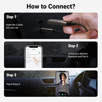 Récepteur auxiliaire vers sans fil 3.5mm Adaptateur BT5.0 Prise USB 2.0 avec microphone intégré pour les appels mains libres de voiture Haut-parleur Audio domestique