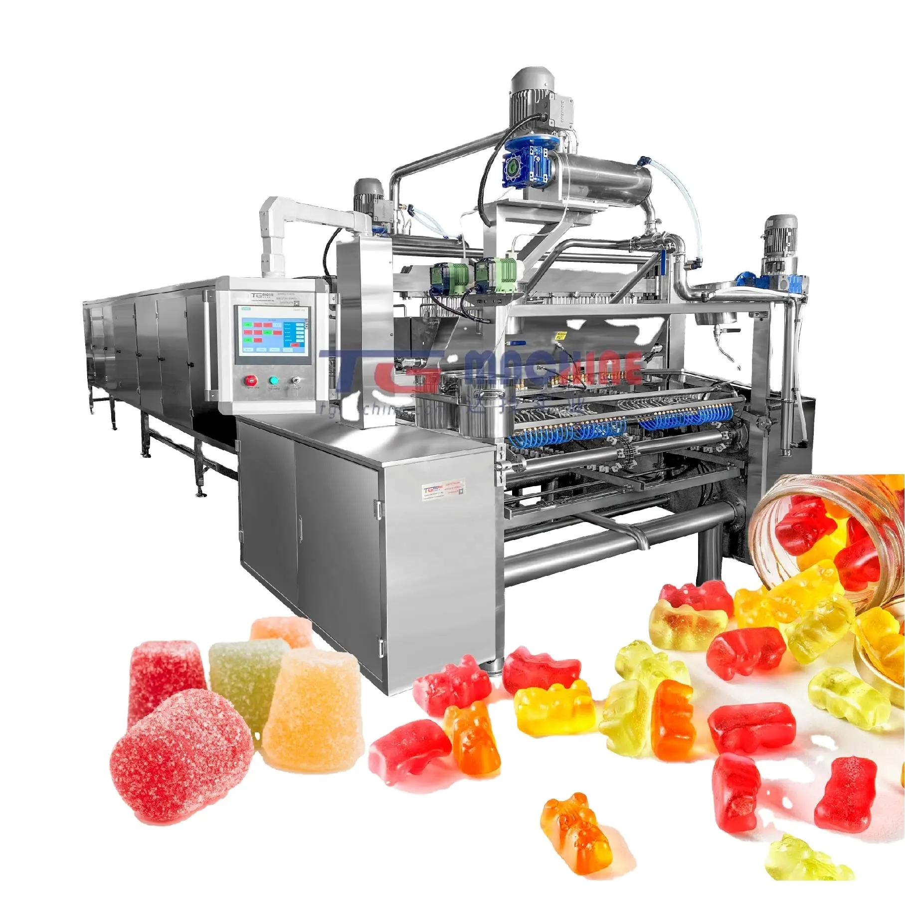 Hoge Kwaliteit Grote Capaciteit Volautomatische Zacht Fruit Vitamine Gummy Snoep Snack Machine Productielijn