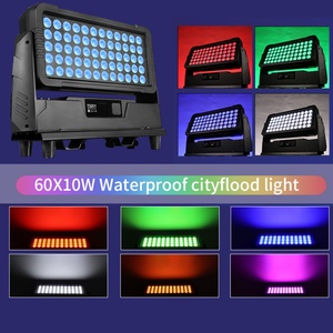 AICPOSE 60x10W RGBW 4 en 1 IP65 Proyector LED para Exteriores, Iluminación Urbana a Color, Arquitectura, Paisaje, con Efecto de Luces de Escenario - Product Image 5
