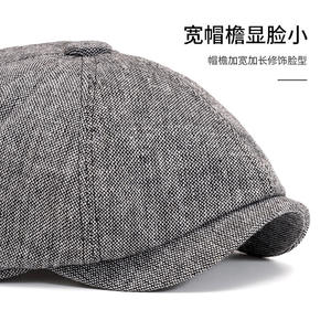 Boina de Moda Masculina <span class=keywords><strong>para</strong></span> Primavera y Verano, Gorra Versátil Estilo Newsboy, Gorra de <span class=keywords><strong>Pintor</strong></span>, Sombrero Vintage Británico, Gorra Octogonal <span class=keywords><strong>para</strong></span> Hombre y Mujer - Product Image 2