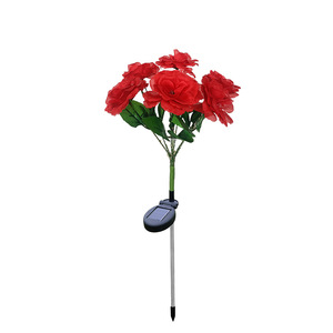 Lampes solaires à piquet en forme <span class=keywords><strong>de</strong></span> rose, étanches, LED, décoratives pour l'aménagement paysager, les allées, le jardin, <span class=keywords><strong>la</strong></span> cour, <span class=keywords><strong>la</strong></span> pelouse, les décorations <span class=keywords><strong>de</strong></span> mariage - Product Image 6