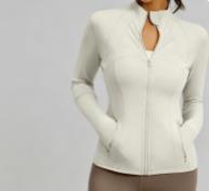 Women Yoga <b>Jacket</b> Full Zip Long Sleeve <b>Workout</b> Zip Up Top Breathable Quick Dry Activewear - Product Image 3