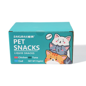 Snack líquido para gatos marca SAKURAX múltiples sabores tiras para gatos Etiqueta Privada golosinas cremosas para gatos de calidad superior - Product Image 1