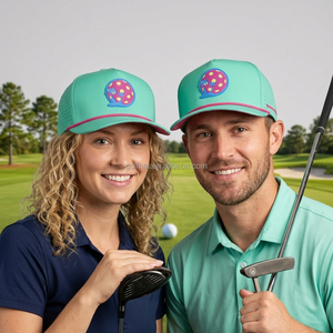 Gorra de béisbol de alta calidad con parche de PVC de 5 paneles, impermeable, con orificios cortados a láser, perforada, gorra de golf de poliéster con cuerda. - Product Image 4