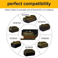 Support de batterie compatible avec les batteries Dewats 20V DCB200 DCB606, support mural pour le rangement des batteries pour fourgonnette de travail, étagère, boîte à outils