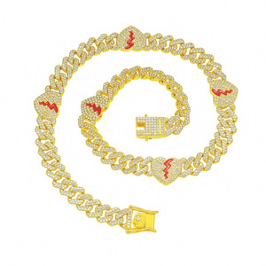 Collar de Cadena Geométrica con Corazón, Diseño Innovador y Personalizado, Estilo Punk, Moderno y Dominante, para Hombre, Venta al Por Mayor - Product Image 5