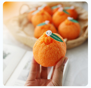 Cute Simulation Tangerine Fruit Scented <b>Candle</b> 3D Orange Shape Soy Wax <b>Candle</b> For Home Table Decor Gift - Product Image 2