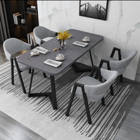 Échantillon Gratuit Ensemble de Table à Manger Pas Cher avec 6 Chaises, Style Classique Moderne, Ensemble de Table à Manger de Luxe pour 8 Personnes