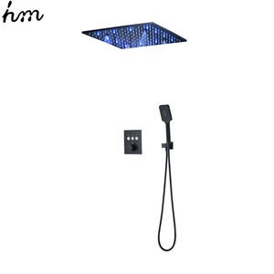 SUS robinet <span class=keywords><strong>de</strong></span> <span class=keywords><strong>douche</strong></span> à montage mural en acier inoxydable, inoxydable, <span class=keywords><strong>de</strong></span> haute qualité, à Led, pour la salle <span class=keywords><strong>de</strong></span> bains, noir, <span class=keywords><strong>de</strong></span> 16 pouces, or - Product Image 6