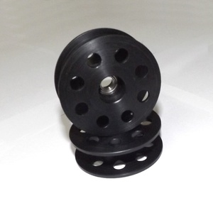 Rueda de Polea de Nailon Azul con Rodamientos - Product Image 6