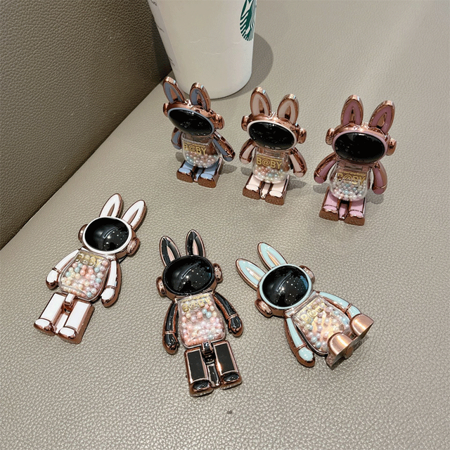 Hot Sale Cartoon Cute Candy Rabbit Desktop Mobile Phone Stand Rotated Horizontally and Vertically Available Mobile Phone Holders
