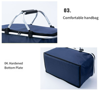 Paniers de rangement pliables en PVC imperméable avec tissu en nylon, capacité 20-35L, design moderne, pour voyage