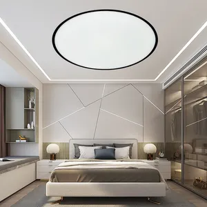 Lampu plafon Led Modern minimalis, lampu langit-langit Led bulat ultra-tipis untuk ruang tamu kamar tidur