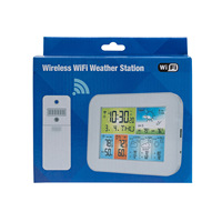 Wetterstation, intelligentes Digital-Thermometer mit großem Bildschirm, Hygrometer, Wettervorhersage, Wecker, Überwachung im Innen- und Außenbereich