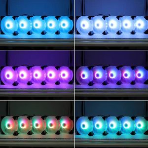 Helly yuhuan 12cm RGB im lặng trường hợp máy tính quạt làm mát hiệu quả tản nhiệt 6-pin giao diện 3-pin PC nhựa cho CPU <span class=keywords><strong>Fan</strong></span> - Product Image 6