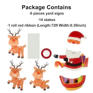 Panneaux de jardin en polypropylène pour l'extérieur, personnalisés, double face, en plastique ondulé avec piquet en H métallique – Vente chaude de Noël en usine - Product Image 6