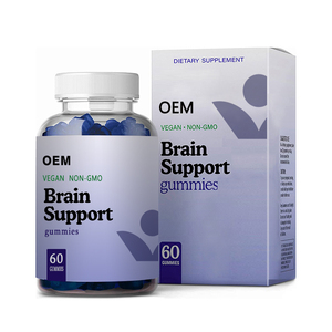 Gommes Booster de Cerveau de Marque Privée OEM pour la Concentration Mentale Clarté de la Mémoire Gommes Vegan de Soutien du Cerveau Supplément de Santé du Cerveau - Product Image 1
