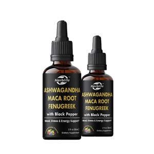 Gotas Líquidas de Raíz de Maca de Marca Privada OEM con Ashwagandha y Fenogreco para Hombres y Mujeres, Energía Natural, Apoyo al Estado de Ánimo y Hormonas - Product Image 1