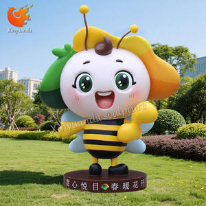 Escultura de Abeja de Fibra de Vidrio y Resina, Linda y Realista, Pintada a Mano, para Jardín, Regalos para Jardín de Niños y Empresas - Product Image 3