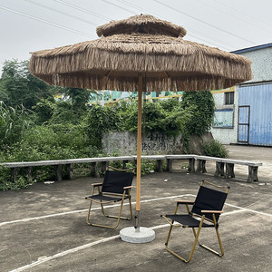 Parasol de jardin extérieur <span class=keywords><strong>grand</strong></span> format pour villa, hôtel, piscine, plage, café, terrasse, en chaume double couche - Product Image 2