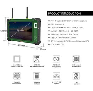Anysecu Wifi IP67 Không Thấm Nước Gồ Ghề Công Nghiệp Máy Tính Bảng 10.1 ''P5 DMR + Analog Android 9.0 PC Máy Tính Bảng Máy Tính 4G LTE Đài Phát Thanh - Product Image 5