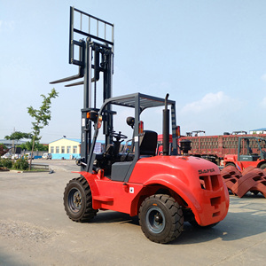 Более Безопасный 2-6 тонн открытый вилочный погрузчик дизельный грузовик 3 тонны 3,5 тонн внедорожный вилочный погрузчик/пересеченный вездеход вилочный погрузчик для продажи - Product Image 4