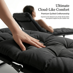 Cama Plegable Ajustable para Camping, Cama Plegable Acolchada sin Ensamblaje para Uso en Interiores y Exteriores, Siesta en la Oficina, Camping, Patio, Playa - Product Image 5