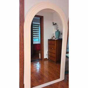 Gebogen retro spiegel in volle lengte, Franse middeleeuwse stijl, staande spiegel, kaptafelspiegel voor woonkamer, kledingwinkel - Product Image 3