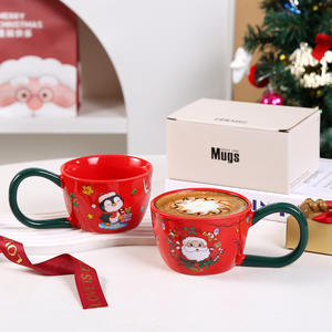 Tazas de Cerámica con Diseño de Santa Claus, Lindas para la Víspera de Navidad y como Regalo Navideño, de Alta Calidad Estética - Product Image 5