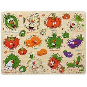 Rompecabezas Educativos de Madera Unisex de 30 cm, Rompecabezas de Madera Montessori, Animales de Dibujos Animados, Vehículos, Accesorio de Agarre Manual para Bebés y Niños - Product Image 5