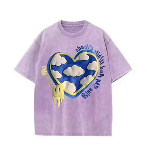 Camiseta Personalizada con Estampado 3D Puff, 100% Algodón, Camiseta <span class=keywords><strong>de</strong></span> Peso Pesado Unisex, Impresión Serigráfica con Logotipo - Product Image 2
