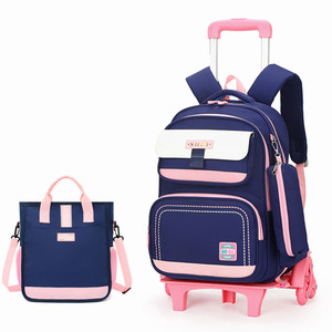 2026 New High Aesthetic Square Waterproof Rolling Backpack, <b>Wheeled</b> <b>Travel</b> Backpack 3PCS Set with Free Tutoring <b>Bag</b> - Product Image 1