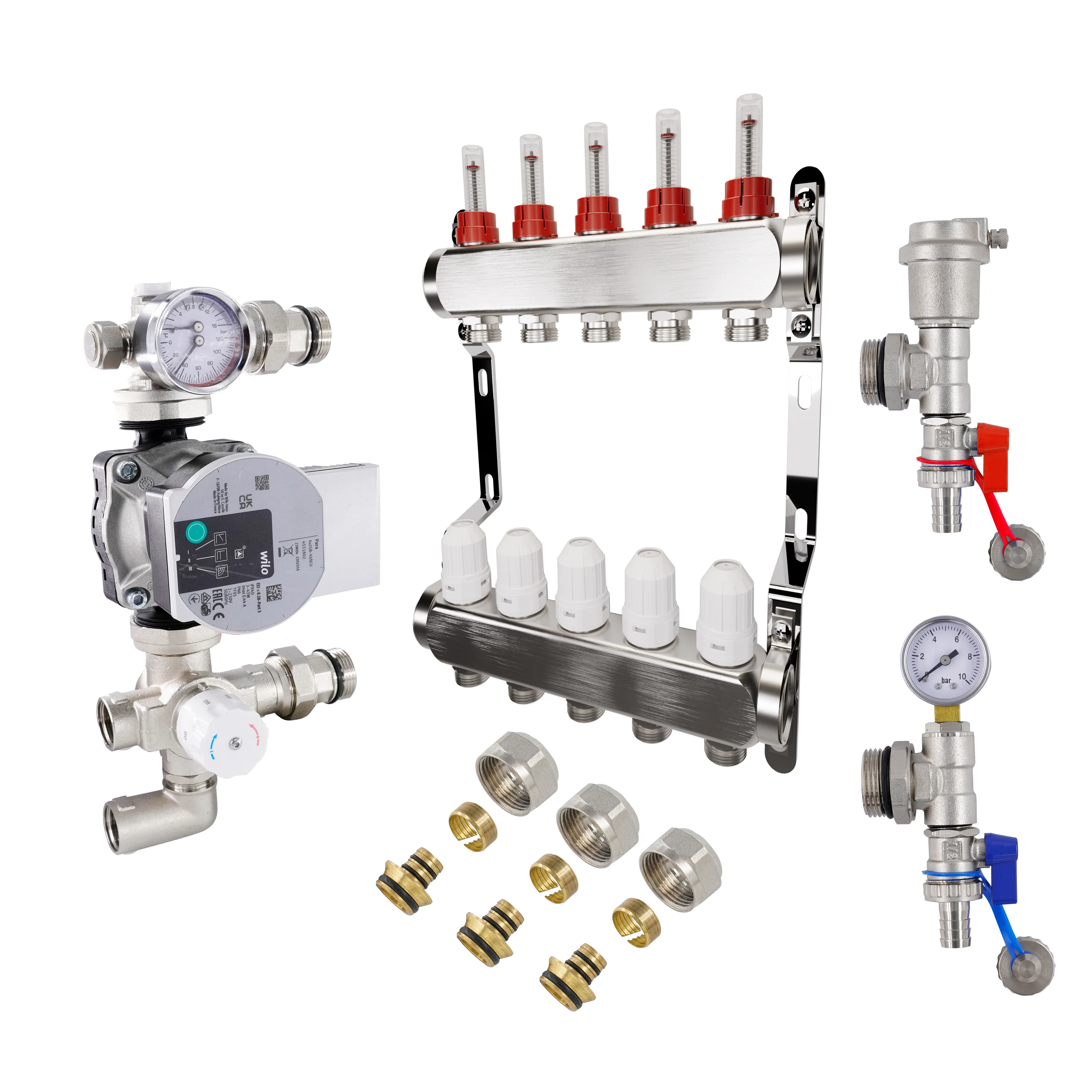 ZL-2536 infloor isıtma yerden ısıtma sistemi manifold pompası kontrol paketi
