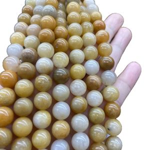 Cuentas Sueltas de <span class=keywords><strong>Jade</strong></span> Dragón Amarillo Natural de 6mm y 8mm, Cuentas Redondas de Ágata de <span class=keywords><strong>Jade</strong></span> Amarillo Antiguo, Cuentas Baratas para Hacer Pulseras - Product Image 6