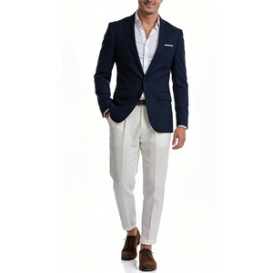 <span class=keywords><strong>Blazer</strong></span> <span class=keywords><strong>Homme</strong></span> Slim Fit à un Bouton – Veste Décontractée Tendance Sehe Fashion - Product Image 5