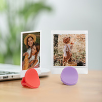 Clip en silicone couleur macaron, support écologique pour notes, cartes postales verticales, cadre photo, accessoire de décoration intérieure