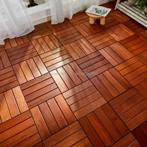 Indonesian kempas full hardwood outdoor decking tiles