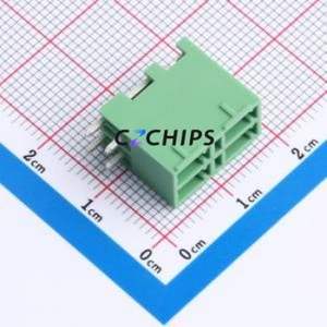 DB2ERHB-3.81-2*2P-GN Plug-in Terminal Block Bent Lead Through Hole,P=3.81mm Board-to-Board / Socket - Closed 2x2P 3.81mm Green - Product Image 1