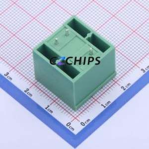 KF2EDGKVHM-5.0-2*2P Plug-in Terminal Block Through hole,P=5mm Connector Board-to-Board / Socket - Closed Screw Fixing 5mm Green - Product Image 2