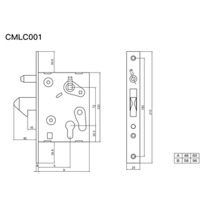 Trung Quốc Nhà sản xuất 7248 7260 Giá Rẻ Bán thép không gỉ móc đôi cửa trượt khóa kép điểm Lỗ mộng - Product Image 4