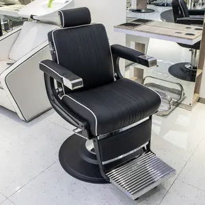 Винтажное черно-Золотое парикмахерское кресло