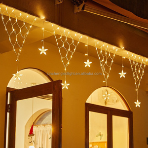 8 Modos 3*3M 300 LED Interior Exterior Parque hogar Bistro balcón Navidad centelleo colorido brillante LED red cortina luces de cadena - Product Image 2
