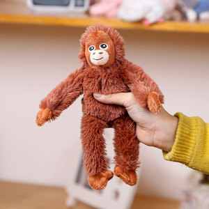 Peluche Gorilla Scimmia Piccola con Ricamo, Super Morbido, Imbottito in Cotone PP, Scimmia a Braccia Lunghe, Regalo Unisex - Product Image 2