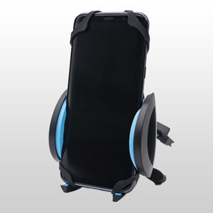 Soporte de silicona para teléfono para manillar de bicicleta, negro, ajustable, con banda elástica, absorción de impactos segura, CW789 - Product Image 2