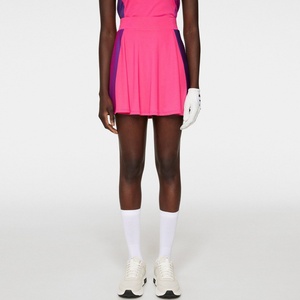 Women's Custom Logo Breathable Golf Clothing Sleeveless Preppy V-Neck Knit Polo High-Waisted <b>Elastic</b> A-Line <b>Skirt</b> Set Printed - Product Image 3